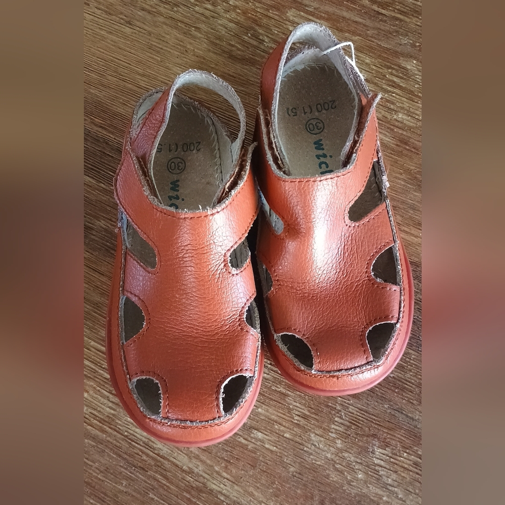 Kids Brown Leather Fisherman Sandals Unisex